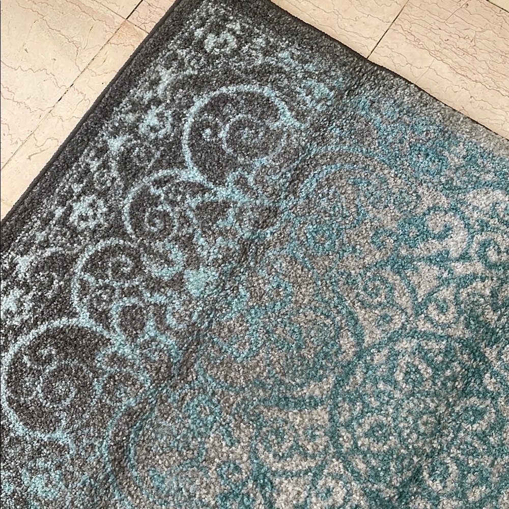 Elegant Blue and Gray Patterned Rug 30”x46” 1 Left!